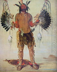 Medicine-Man-Of-The-Mandan-Tribe,-From-A-Painting-Of-1832