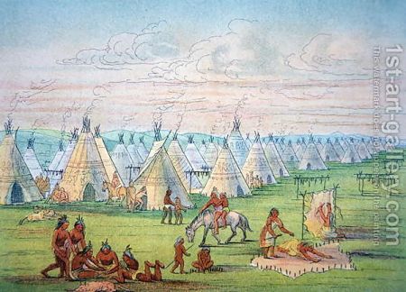 Sioux-Camp-Scene,-1841
